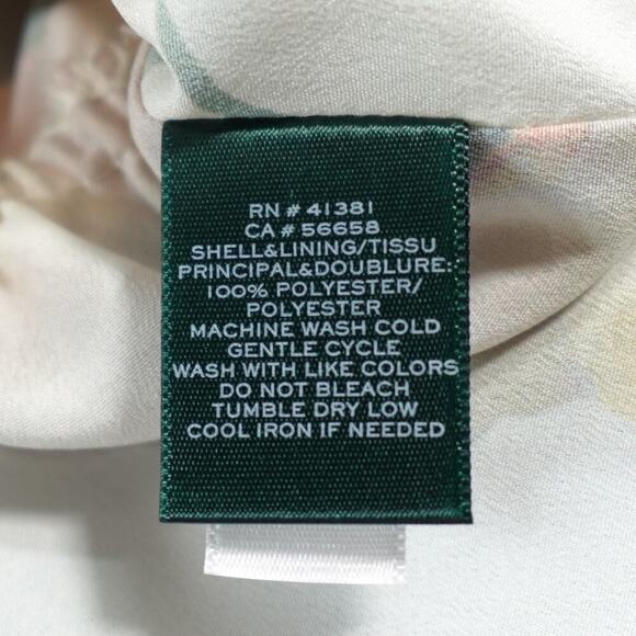 Lauren Ralph Lauren Georgette Blouse Medium Floral Sheer Bloomcore Fairy - Picture 11 of 16